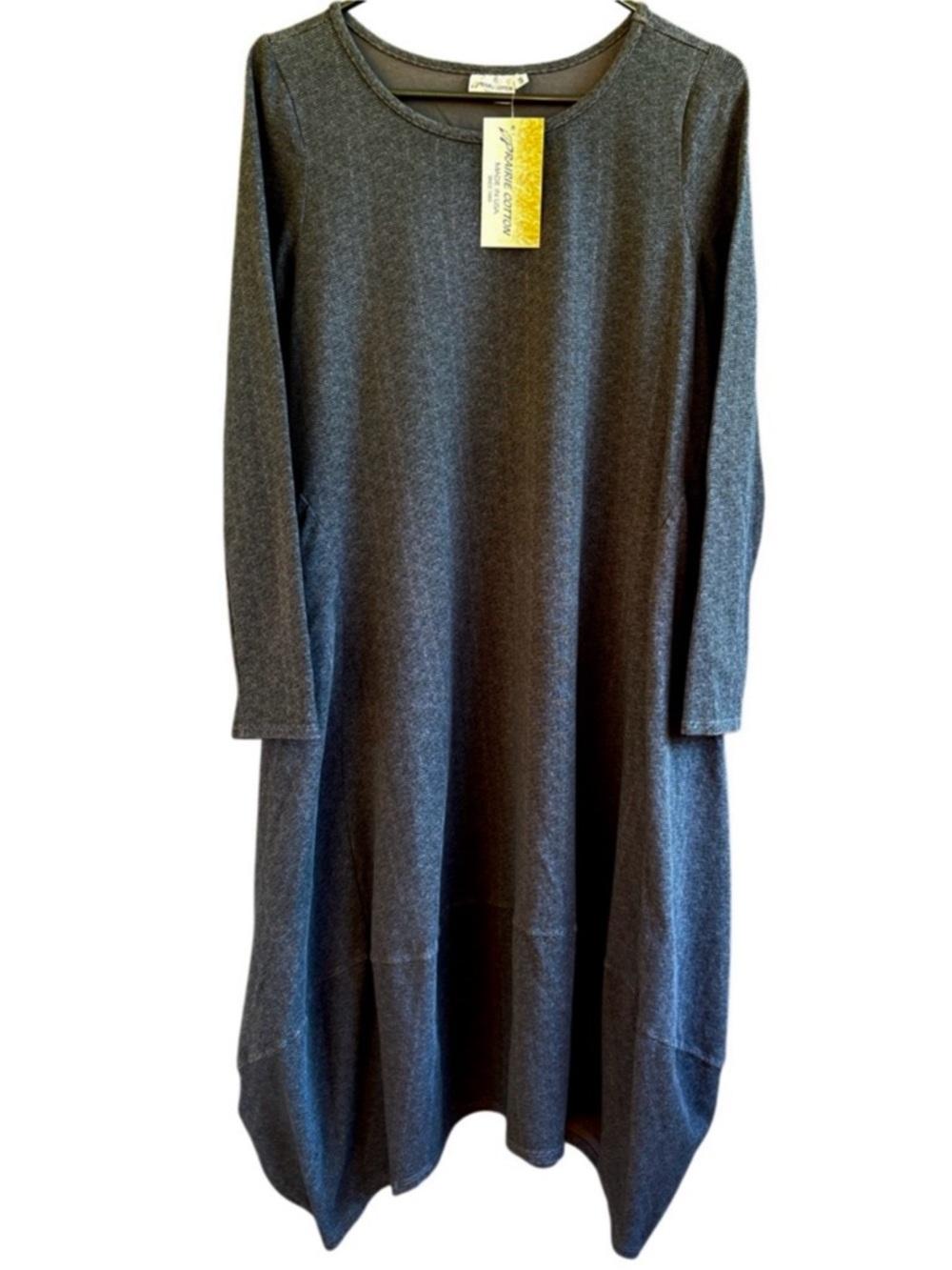 NWT Prairie Cotton Dress Grey Generous Size Small